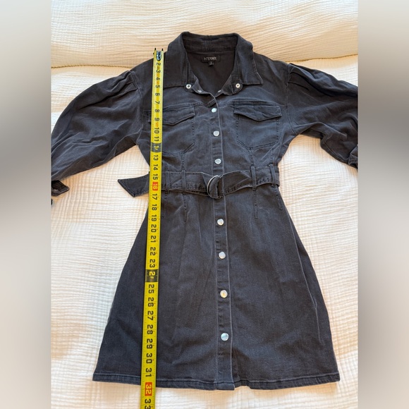 mini black short sleeve dress Cap Sleeve Wrap Mini Dress for Tall Women in Black M / Tall / Black